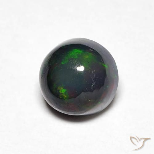 Ópalo Multicolor natural de 0.44 ct, Redondo, Opaco