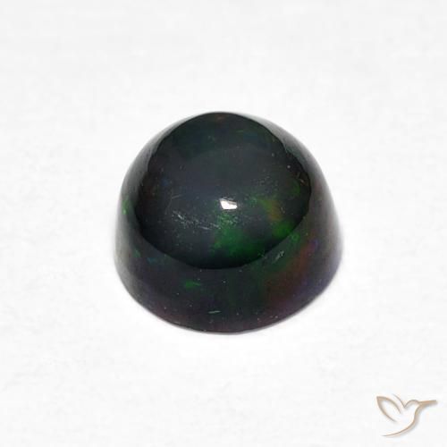 Ópalo Multicolor natural de 0.44 ct, Redondo, Opaco
