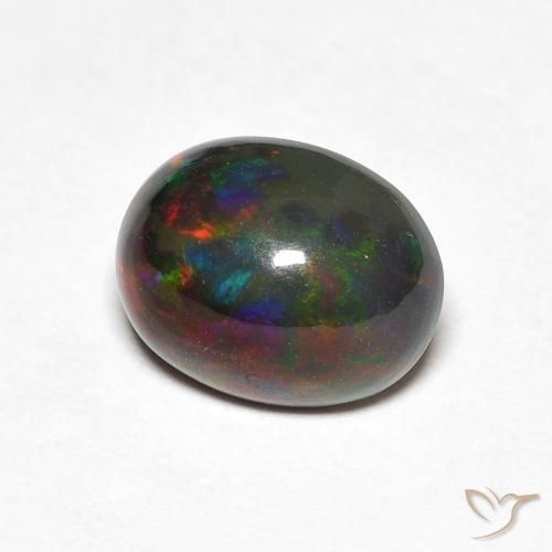 Ópalo Multicolor natural de 1.40 ct, Ovalada, Opaco