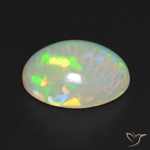 Ópalo Multicolor natural de 3.28 ct, Ovalada, Transparente
