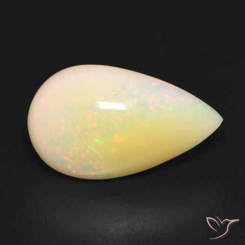 5.82ct Natural Multicolor Ópalo, En forma de pera, Translúcido