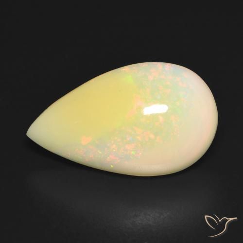 Ópalo Multicolor natural de 5.82 ct, En forma de pera, Translúcido