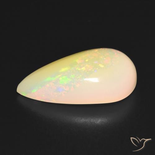 Ópalo Multicolor natural de 5.82 ct, En forma de pera, Translúcido