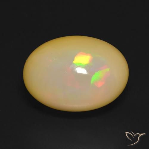 Ópalo Multicolor natural de 5.52 ct, Ovalada, Translúcido