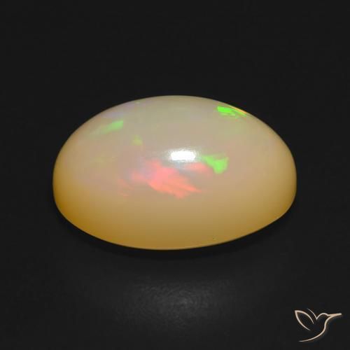 Ópalo Multicolor natural de 5.52 ct, Ovalada, Translúcido