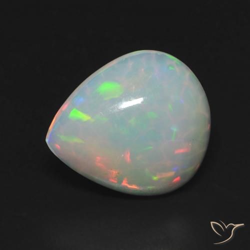Ópalo Multicolor natural de 2.47 ct, En forma de pera, Transparente