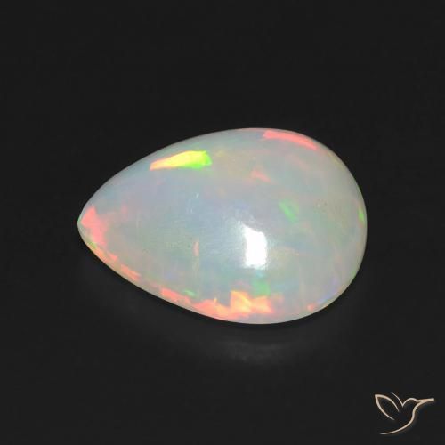 Ópalo Multicolor natural de 2.47 ct, En forma de pera, Transparente