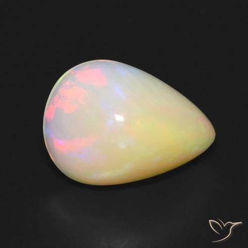 Ópalo Multicolor natural de 3.58 ct, En forma de pera, Translúcido