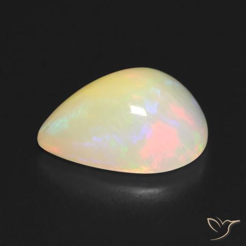 Ópalo Multicolor natural de 3.58 ct, En forma de pera, Translúcido