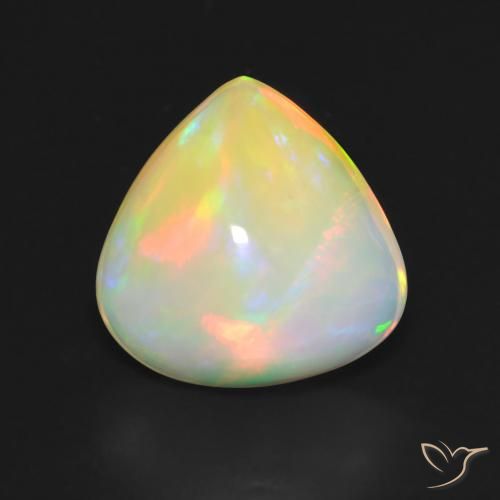 4.44ct Natural Multicolor Ópalo, En forma de pera, Transparente