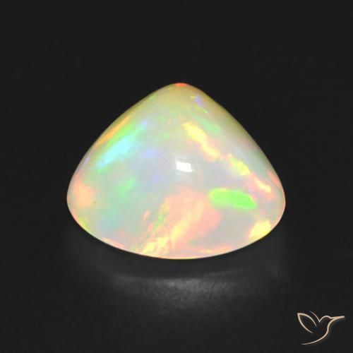 Ópalo Multicolor natural de 4.44 ct, En forma de pera, Transparente