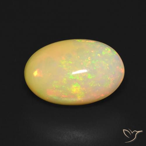 3.41ct Natural Multicolor Ópalo, Ovalada, Transparente