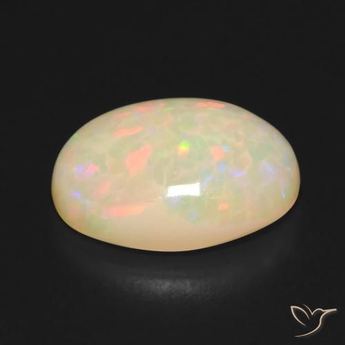 Ópalo Multicolor natural de 4.38 ct, Ovalada, Translúcido