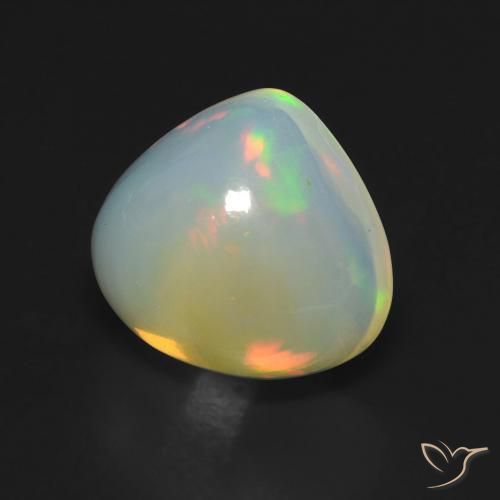 5.38ct Natural Multicolor Ópalo, En forma de pera, Transparente