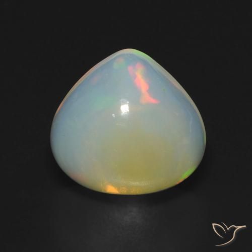 Ópalo Multicolor natural de 5.38 ct, En forma de pera, Transparente