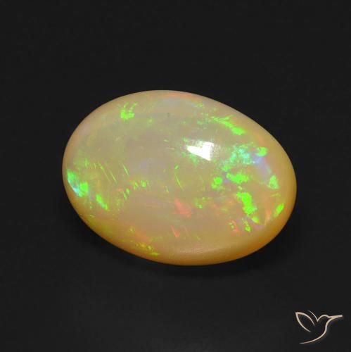 Ópalo Multicolor natural de 5.16 ct, Ovalada, Transparente