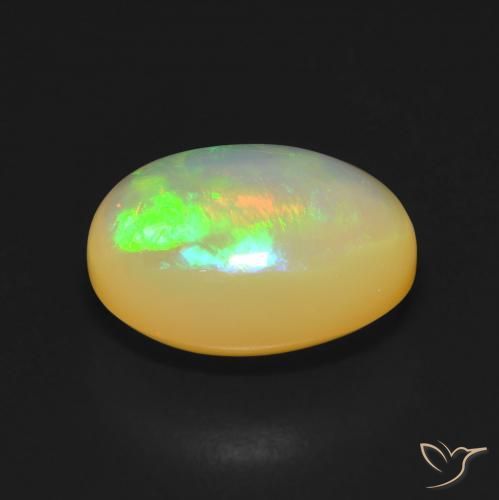 Ópalo Multicolor natural de 5.16 ct, Ovalada, Transparente