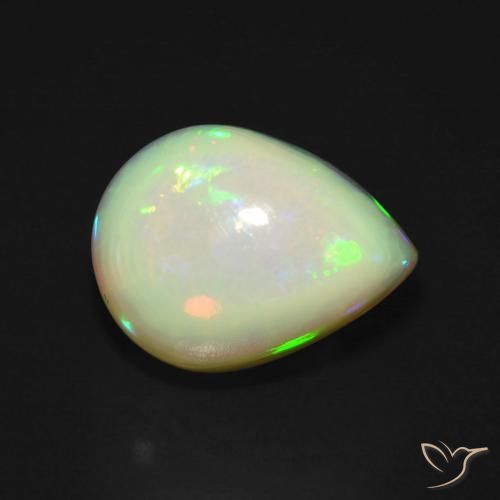 4.81ct Natural Multicolor Ópalo, En forma de pera, Translúcido