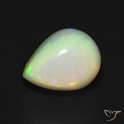 Ópalo Multicolor natural de 4.81 ct, En forma de pera, Translúcido