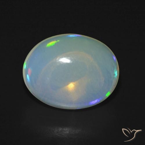 4.24ct Natural Multicolor Ópalo, Ovalada, Transparente