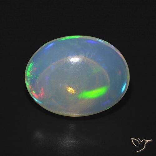 4.45ct Natural Multicolor Ópalo, Ovalada, Transparente