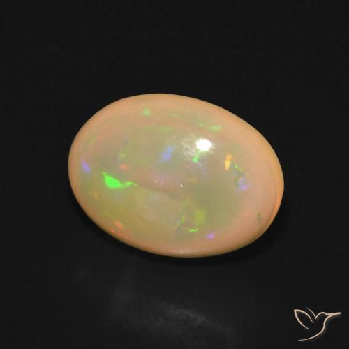 Ópalo Multicolor natural de 2.58 ct, Ovalada, Translúcido