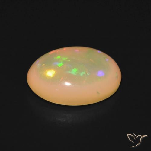 Ópalo Multicolor natural de 2.58 ct, Ovalada, Translúcido