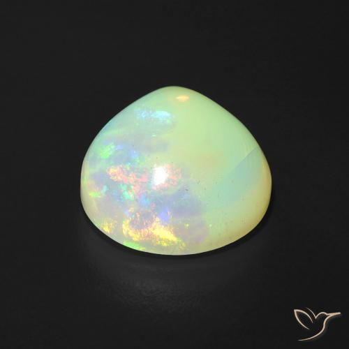 Ópalo Multicolor natural de 3.69 ct, En forma de pera, Translúcido