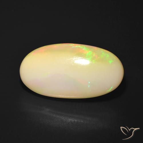 7.25ct Natural Multicolor Ópalo, Ovalada, Translúcido