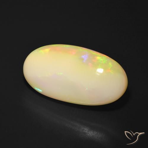 Ópalo Multicolor natural de 7.25 ct, Ovalada, Translúcido