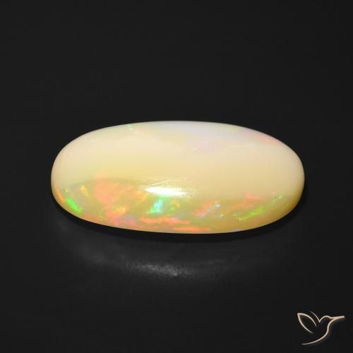 Ópalo Multicolor natural de 7.25 ct, Ovalada, Translúcido