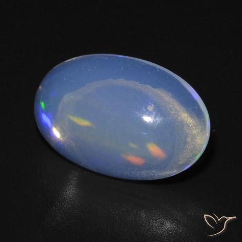 Ópalo Multicolor natural de 2.54 ct, Ovalada, Transparente