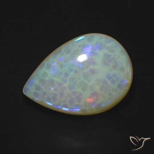 6.18ct Natural Multicolor Ópalo, En forma de pera, Transparente