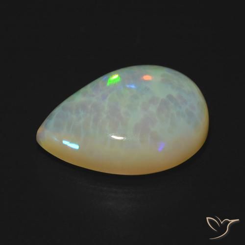 Ópalo Multicolor natural de 6.18 ct, En forma de pera, Transparente