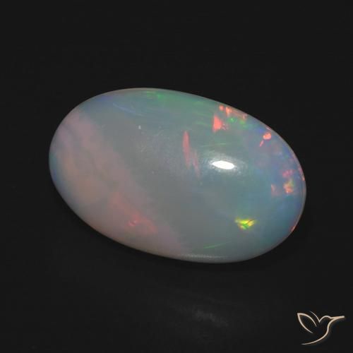 Ópalo Multicolor natural de 3.93 ct, Ovalada, Translúcido