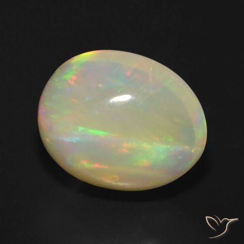 Ópalo Multicolor natural de 5.74 ct, Ovalada, Transparente