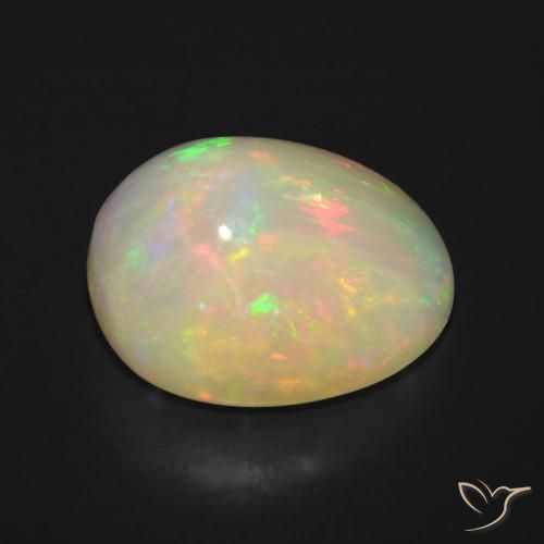 Ópalo Multicolor natural de 5.74 ct, Ovalada, Transparente