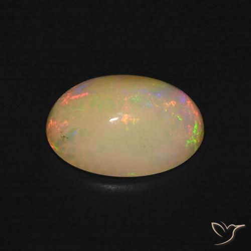 Ópalo Multicolor natural de 3.96 ct, Ovalada, Translúcido