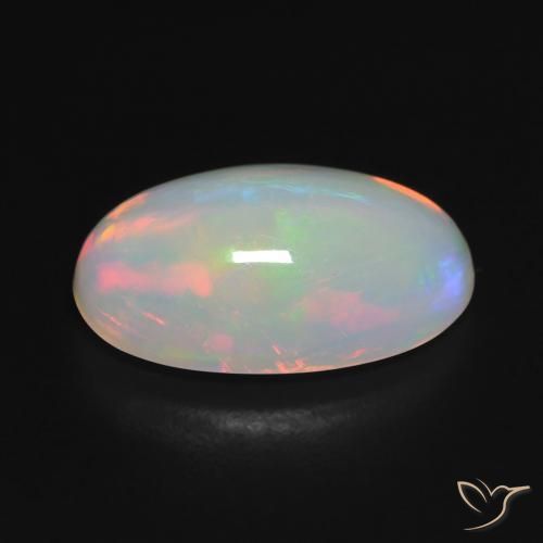 Ópalo Multicolor natural de 3.02 ct, Ovalada, Transparente