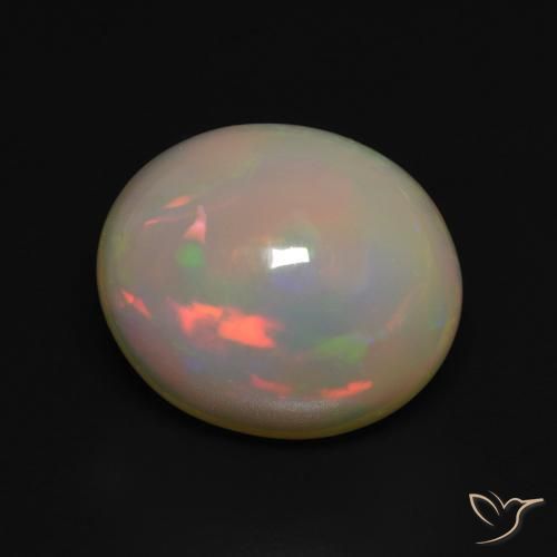 Ópalo Multicolor natural de 4.97 ct, Ovalada, Translúcido