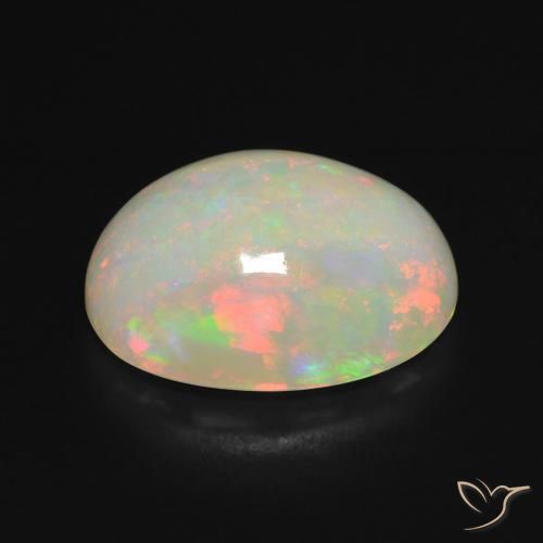 Ópalo Multicolor natural de 5.15 ct, Ovalada, Translúcido