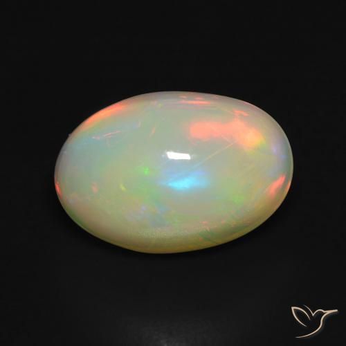 3.67ct Natural Multicolor Ópalo, Ovalada, Transparente
