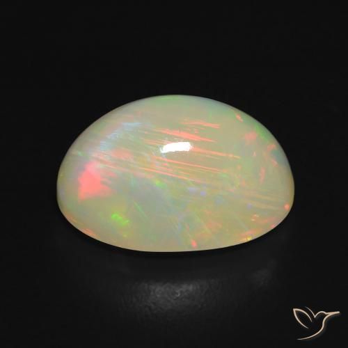 Ópalo Multicolor natural de 3.67 ct, Ovalada, Transparente