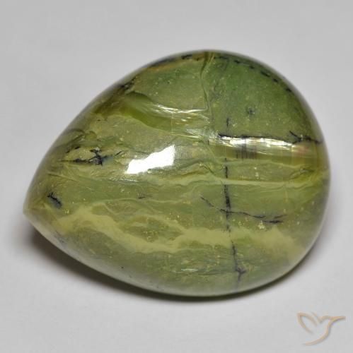 37.03ct Natural Verde cálido Ópalo, En forma de pera, Opaco