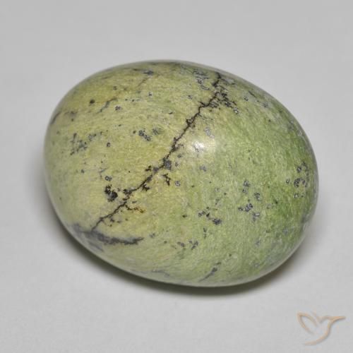 15.66ct Natural Verde terroso Ópalo, Ovalada, Opaco