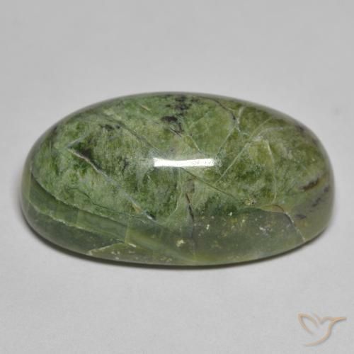 Ópalo Verde terroso natural de 22.64 ct, Ovalada, Opaco
