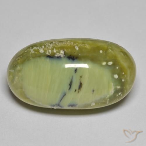 18.73ct Natural Verde amarillento Ópalo, Ovalada, Opaco