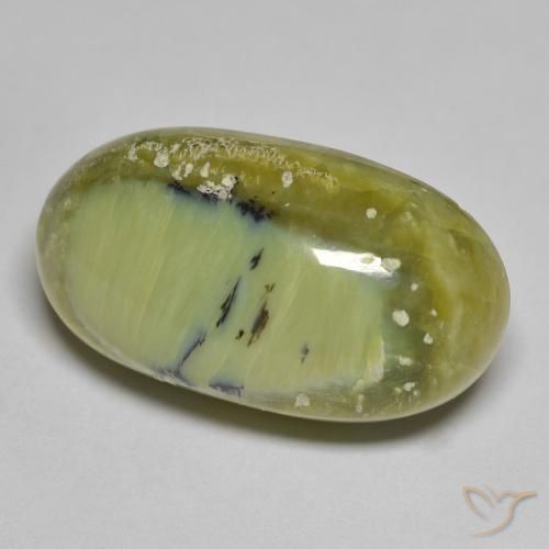 Ópalo Verde amarillento natural de 18.73 ct, Ovalada, Opaco
