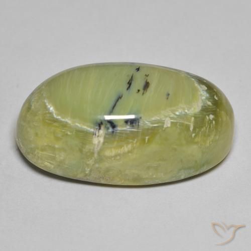 Ópalo Verde amarillento natural de 18.73 ct, Ovalada, Opaco