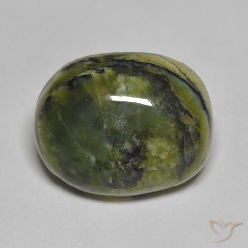 12.72ct Natural Verde bosque Ópalo, Ovalada, Opaco